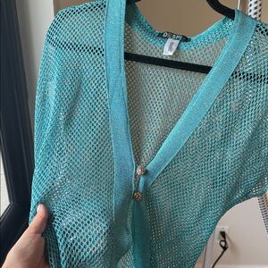 Women’s Teal Mesh Swim Coverup - Unbranded